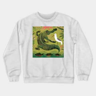 Alligator, Bird and Fish Crewneck Sweatshirt